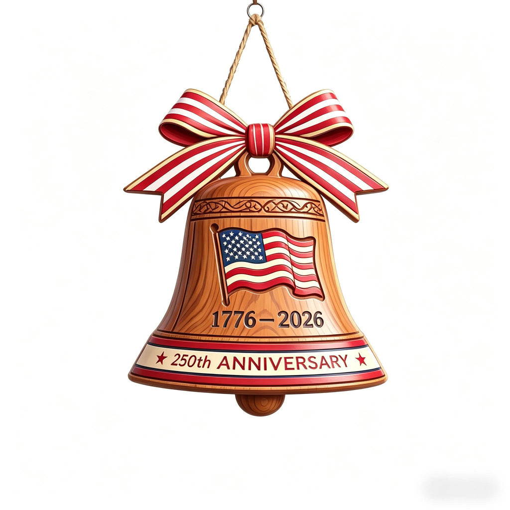 🇺🇸 250th Anniversary Liberty Bell Wooden Door Hanger