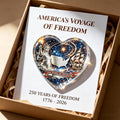 🇺🇸 America's Voyage of Freedom 250th Anniversary Heart Keepsake
