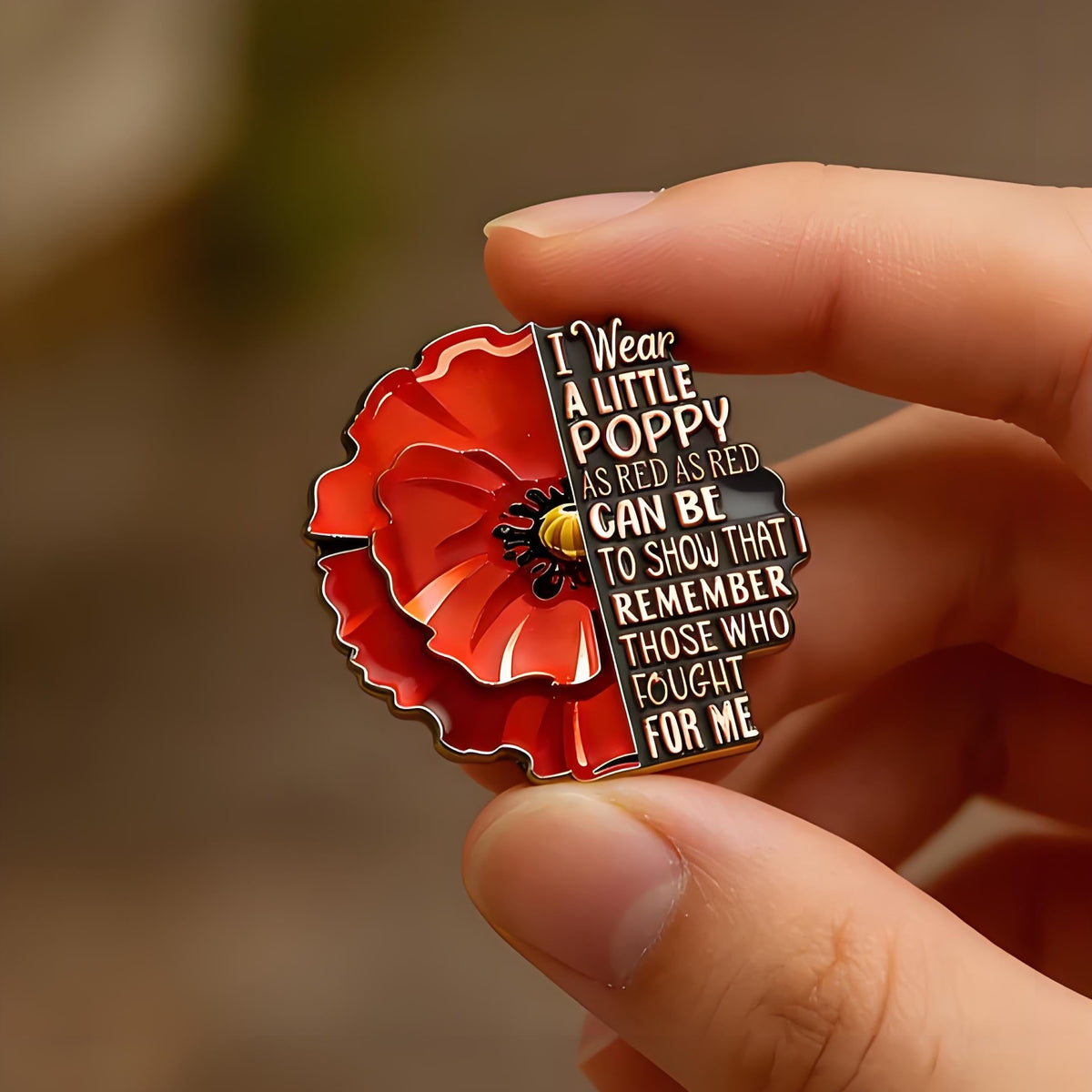 Memorial Day Poppy Pin