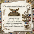 🇺🇸 Semiquincentennial Tribute Set: Card + Lapel Pin + Keychain