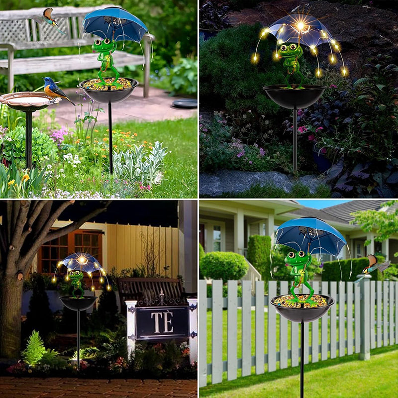 🐸LAST DAY SALE 50%OFF✨ Magical frog decoration with night light – weatherproof & cute!